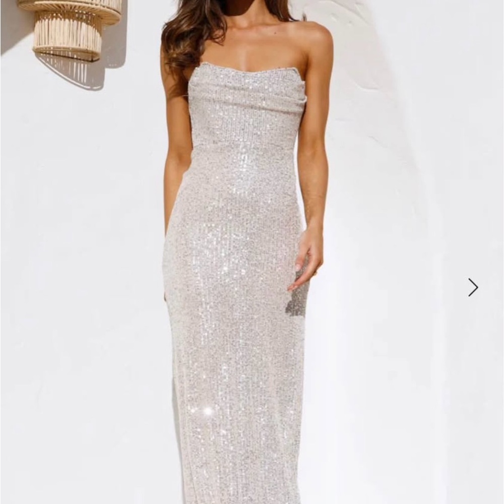 Hello Molly Maxi Length Sequin Dress XS